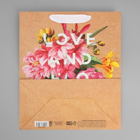 Package Gift Craft Vertical, Packaging, Love and Flowers, 23 x 27 x 11.5 cm-6