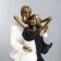 Polystone souvenir "in love with white clothes, with a scarf" under bronze 25x9x12 cm