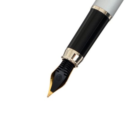 Fright pen Luxor Sleek, Line 0.8 mm, blue ink, Gray metallic housing-1