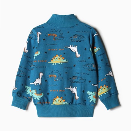 Sweatshirt for a boy, dark jencing color, height 86 cm-3