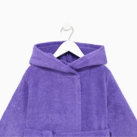 Terry dressing gown, size 28, purple color, 320 g/m2, cotton 100% with AIRO-8