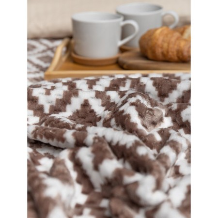 Texrepublic blanket, size 150x200 cm, brown color-6