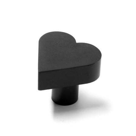 Furniture button “Heart”, black color-1
