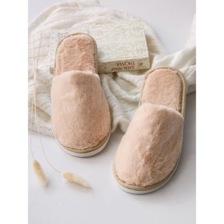 Women's slippers amarohome, size 39-41, beige color