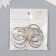 Rings for creativity for photo albums "silver" int. D = 3 cm external. D = 3.4 cm set 10 pcs