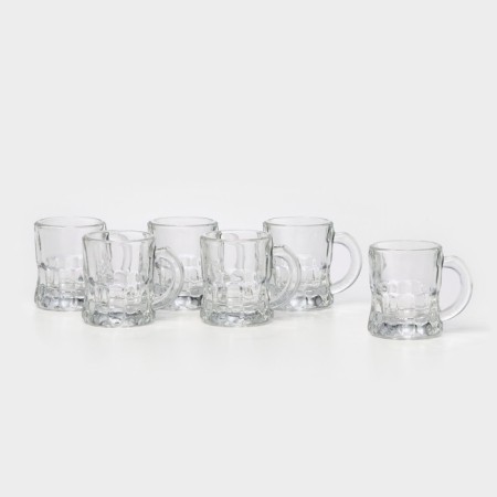 Set of glass piles Puma, 25 ml, 6 pcs, transparent color