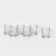 Set of glass piles Puma, 25 ml, 6 pcs, transparent color