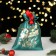 Bag "Gift from Santa Claus", satin, with ties, green, 20x30 cm