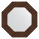 Mirror in the baguette frame, bronze lava 90 mm, 56.6x56.6 cm