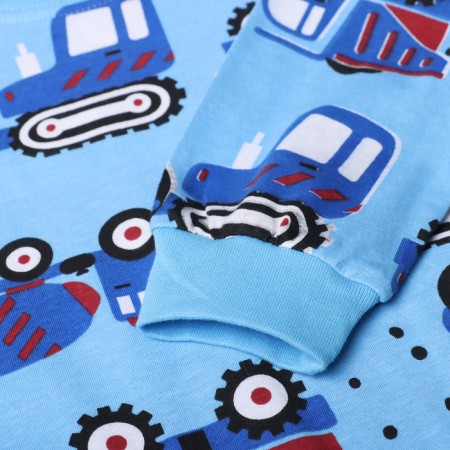 Pajamas for boys, color blue/tractor, height 116 cm-2