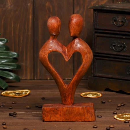 Souvenir tree "steam heart" brown color 20x10x3 cm-3
