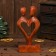 Souvenir tree "steam heart" brown color 20x10x3 cm