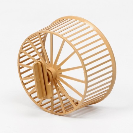 Wheel for rodents is plastic, without a stand, 9 cm, beige-2