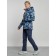 Ski costume female winter, size 44, dark blue color