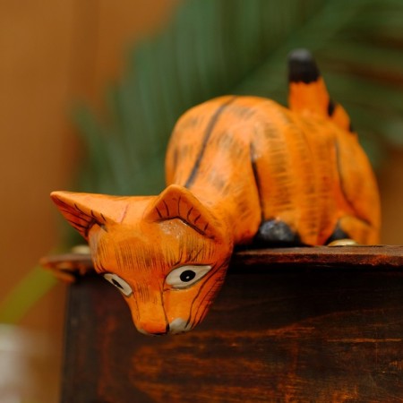 Souvenir tree "Kitten Ginger is peeping" 11x8x4.5 cm-1
