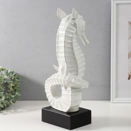 Souvenir Ceramics "Sea Horse" White 15x12.5x42.5 cm-2