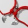 Bracelets "Demetrons" on magnets, heart, color red
