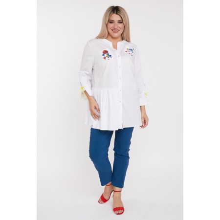 Female shirt, size 52, white color-5