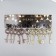 Metal keychain "Key with lush leaves" mix 8x3 cm