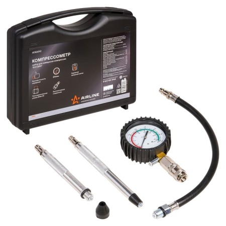Set a compressometer for measuring compression AIRLINE "Gasoline", case Pro