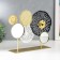 Souvenir Metal with a mirror "Space flowers" gold with black 27x9x37 cm