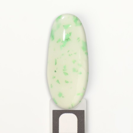 Gel nail polish, Milk Potal, 3 phase, 8ml, LED/UV, white/green color (08)-10