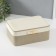 Casket to the leatherette for jewelry "Bow" white-gray 17x23.5x10 cm
