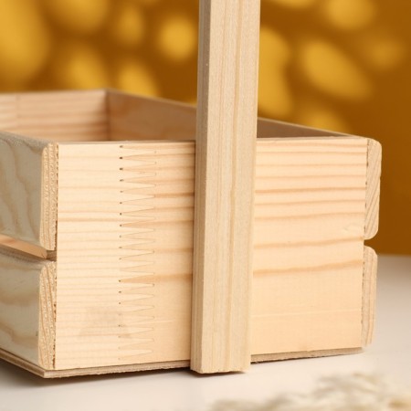 Kashpo Double -eremant Kashpo with a handle 27x14x24.5cm Natural-2