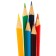 Colored pencils, 6 colors, trihedral, puppy patrol