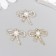 Decor for creativity metal, rhinestones "Bant with pearl" gold 2x2.2 cm
