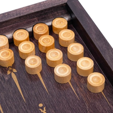Black gold backgammon, wooden board 29 x 29 cm-1