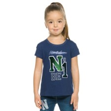 T-shirt for girls, height 110 cm, dark blue color