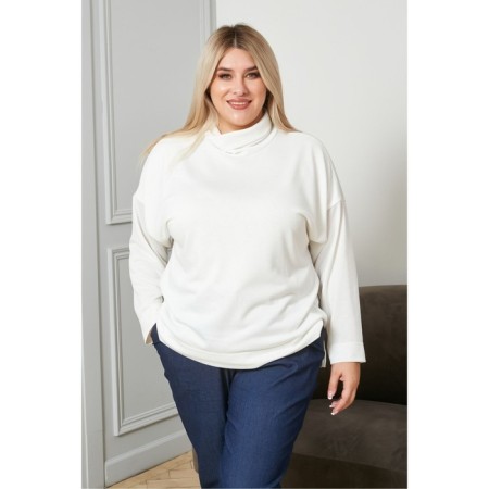 Women's turtleneck, size 56, milk color-3
