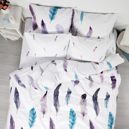 Bed linen 2pas Night is delicate stylus 175x215cm, 180x215cm, 70x70cm 2pcs, Poplin 110g HL100%-3