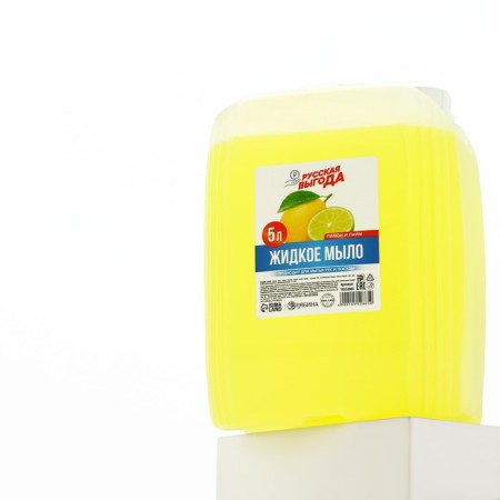 Liquid kitchen soap, 5 l (5000 ml), aroma of lemon and lime, Russian benefit