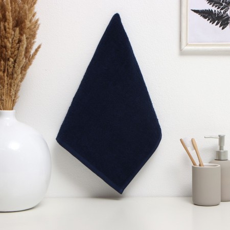 Tainted towel "Ethel" 30*60 cm, col. Dark blue, 100% cotton, 340 g/m2