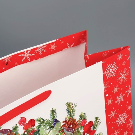 Laminated horizontal "New Year's Wreath", XXL 61 x 46 x 20 cm, New Year-5