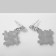 Emall Earrings "Puzzle", colored in silver