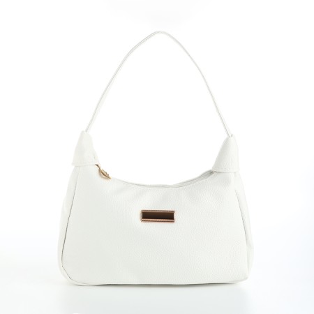 Female bag 25*7*13.5 departure with a zipper, white