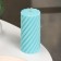 Candle-cylinder "Spiral", 5x10 cm, turquoise, 6 hours