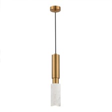 Светильник подвесной St Luce. SL1192.353.01. Prietti. 1х5 Вт, GU10, 4000K, 6,5х6,5х38 см, цвет латунь