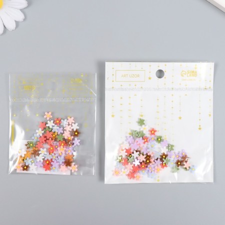 Decor for creativity Plastic "Five Autumn" set 80 pcs mix 0.8x0.8 cm-4
