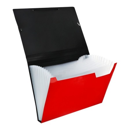 Folder file Calligrata Top Deluxe 13 Department. A4 plastic 1.0mm is red. Cut in color-2