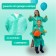 The raincoat "Dinosaurus" with reflective stickers, height 120-160 cm