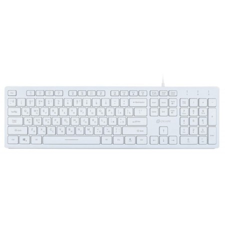 Keyboard Rlit 550ML White Usb Slim Multimedia Led-1