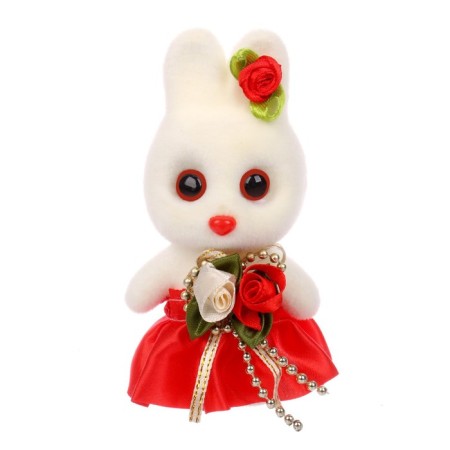 Foam toy "Bunny with flowers", 13 cm-3