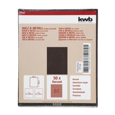 Folder paper KWB, K80, Paper, 230x280 mm, aluminum oxide-1