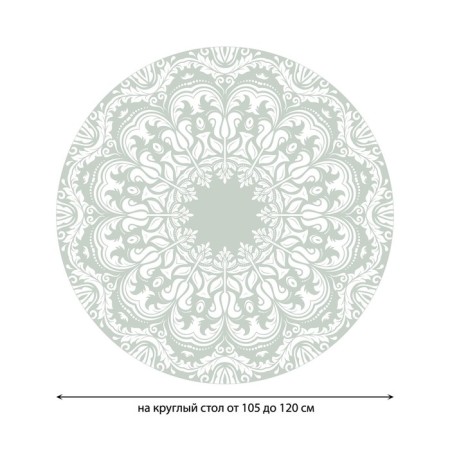 The tablecloth “Classic ornament”, round, oxford, elastic band, size 140x140 cm, diameter 105-120 cm-1