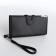 Male purse for magnet, clip for bills, separation for SIM cards, black color