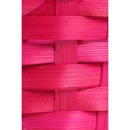 Wicker basket, D13 x h9.5/28cm, bamboo, pink-6